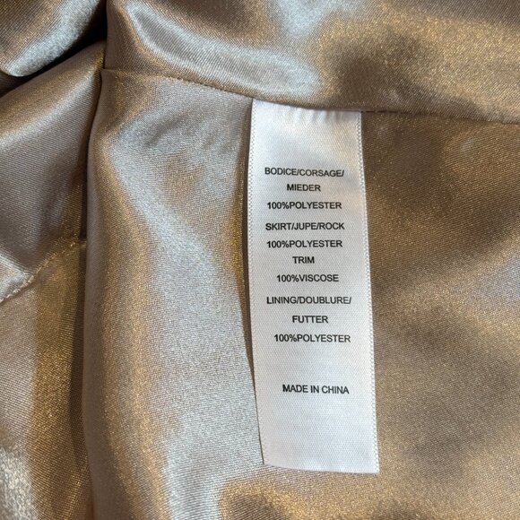 Hailey Adrianna Papell Mini Dress Formal Prom Beige Pink Sequin Tulle Skirt XS - Picture 3 of 12